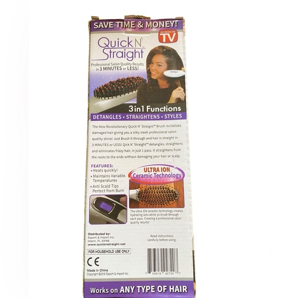 NIB Quick & Straight brush styler - Picture 2 of 6